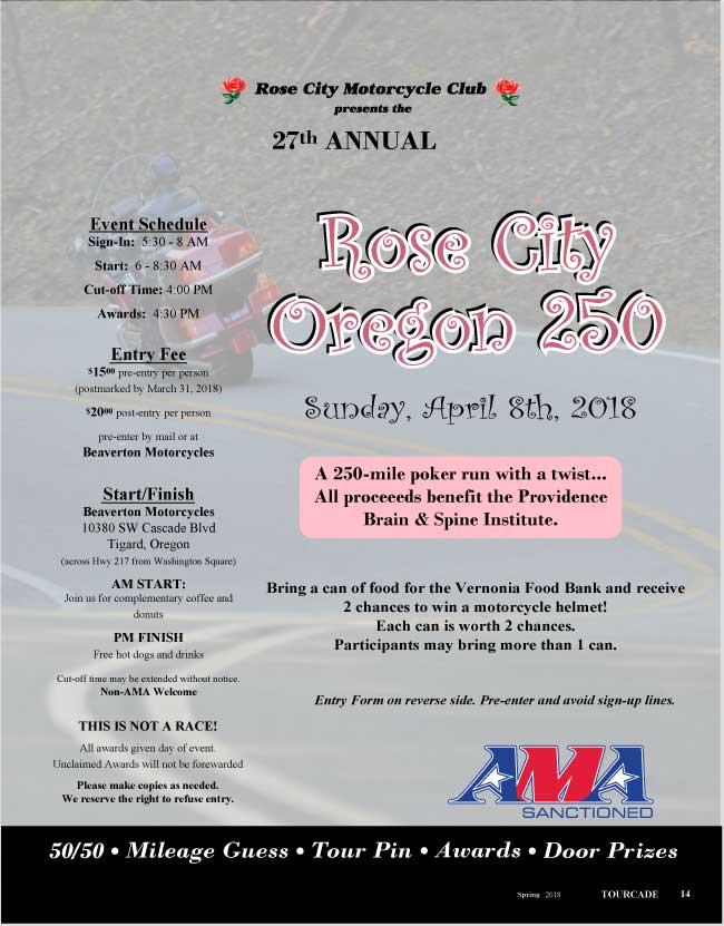 Oregon 250 Front Cover